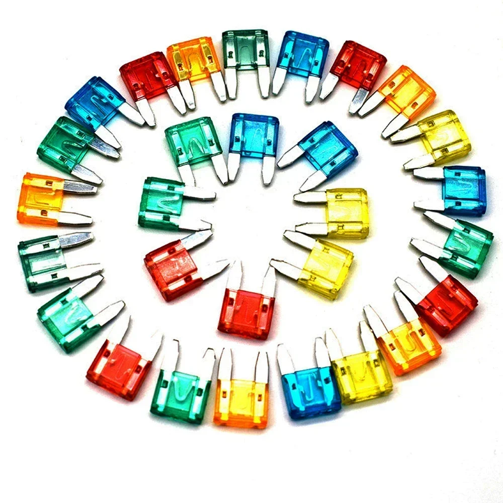 35Pcs Mixed Mini Size Blade Type Car Fuse Assortment 5A / 7.5A / 10A 15A 20A 25A 30A Fuse Set Auto Car Truck car fuses kit circuit adapters and fuse set