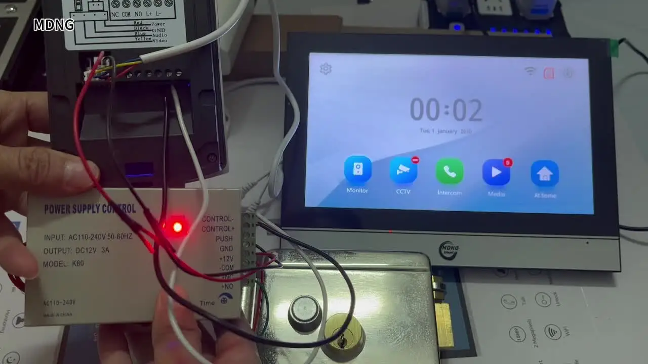Беспроводной видеодомофон Tuya с 10-дюймовым монитором и RFID-картой