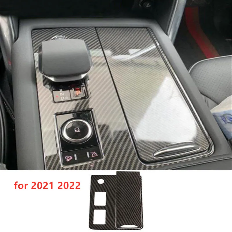 

1Lot ABS Carbon Fiber Grain Gear Panel Decoration Cover For 2017- 2022 Land Rover Discovery 5 Car Accessories