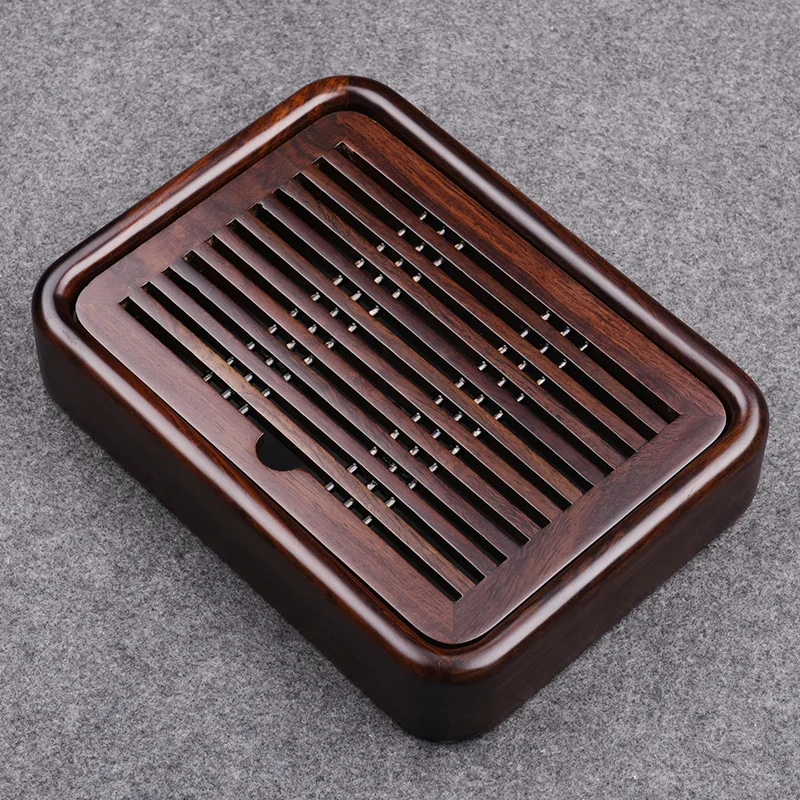

27*20*5cm Kongfu Tea Tray Luxury Small Gongfu tea tray with water tank of Wood Ebony tea tray traditional Chinese tea tray wood