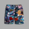 Summer Men's Shorts Disney Stitch Shorts 3D Printing Swimming Trunks Beach Quick-drying Men's Shorts New Hawaii Men's Clothing 5