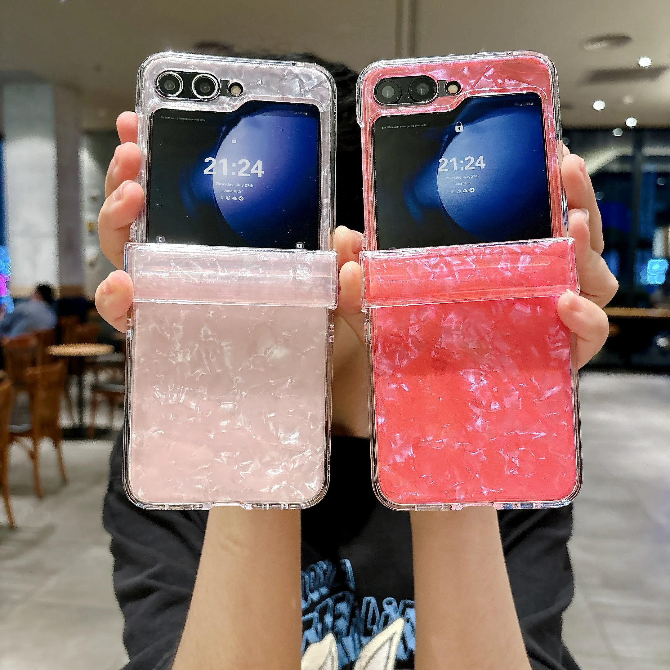 Luxury Aurora Seashell Hinge Cover