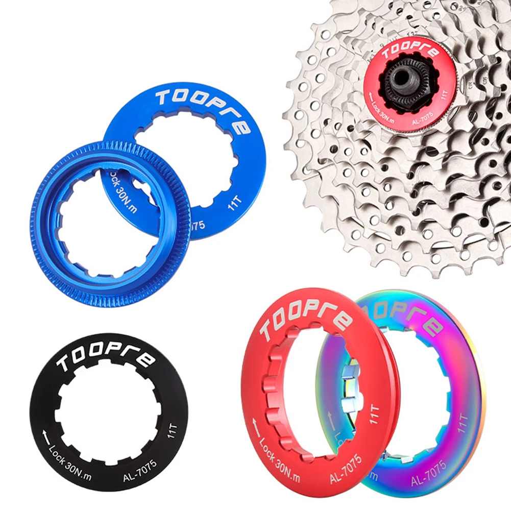 11TCassetteFlywheelLockCoverAluminumMTBBikeFreewheelLocks