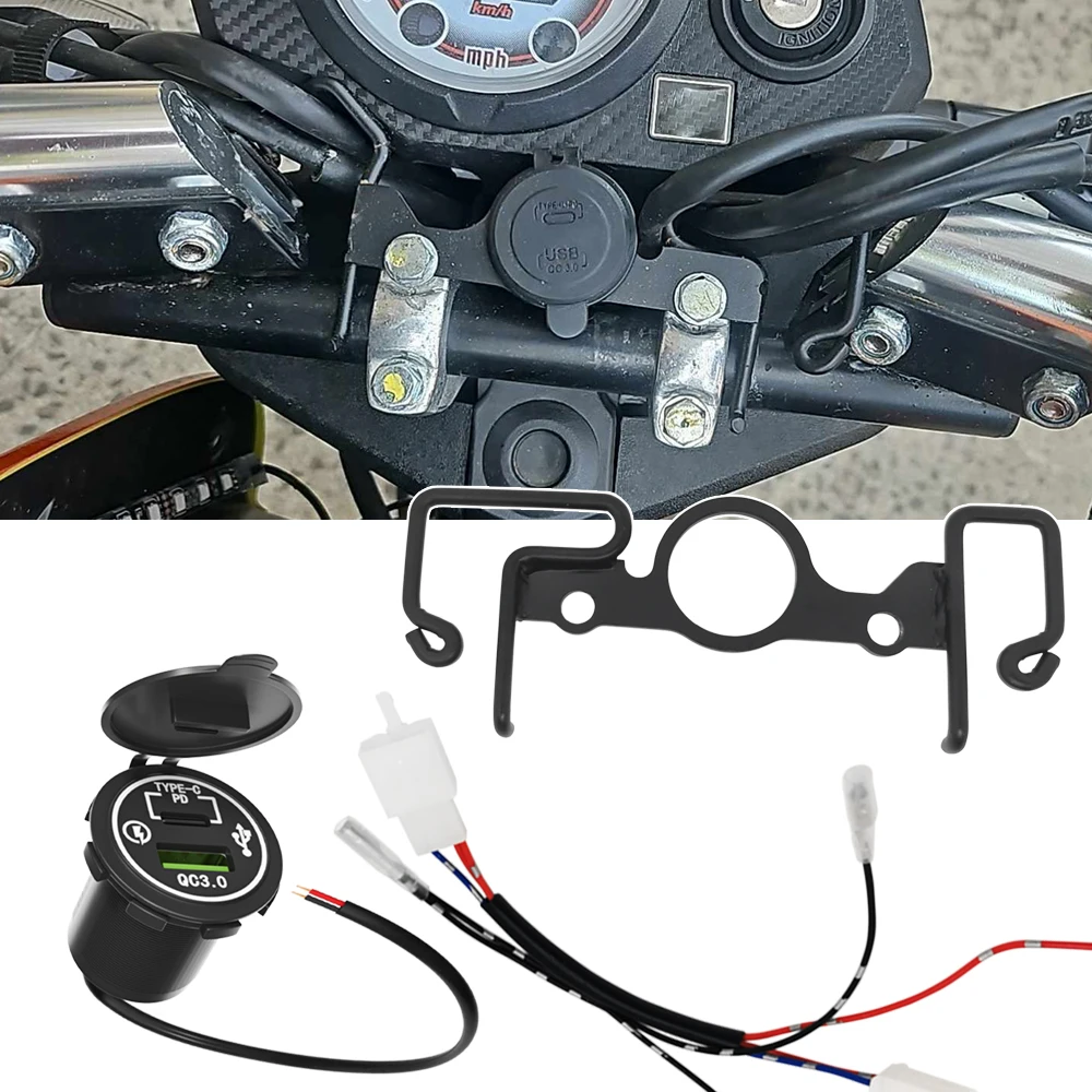 USB Fast Charger Dual USB Port Kit Fits Honda NAVI 110 2022-2024