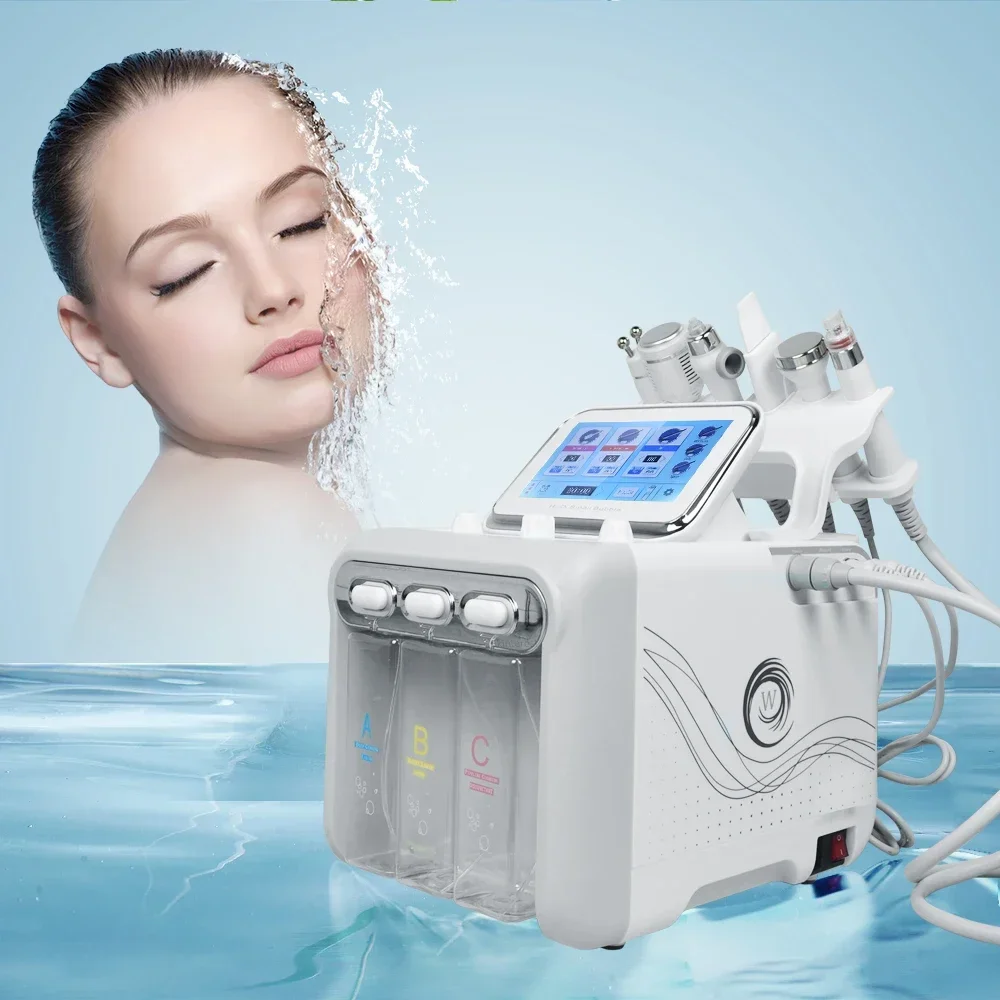 Dermabrasion Facial Machine 6 in 1 Rejuvenation Facial Water Dermabrasion Machine Hydra Aqua Deep Cleaning Skin Care Device