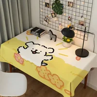 115kz Cartoon cute puppy student dormitory decoration dining table tablecloth 2