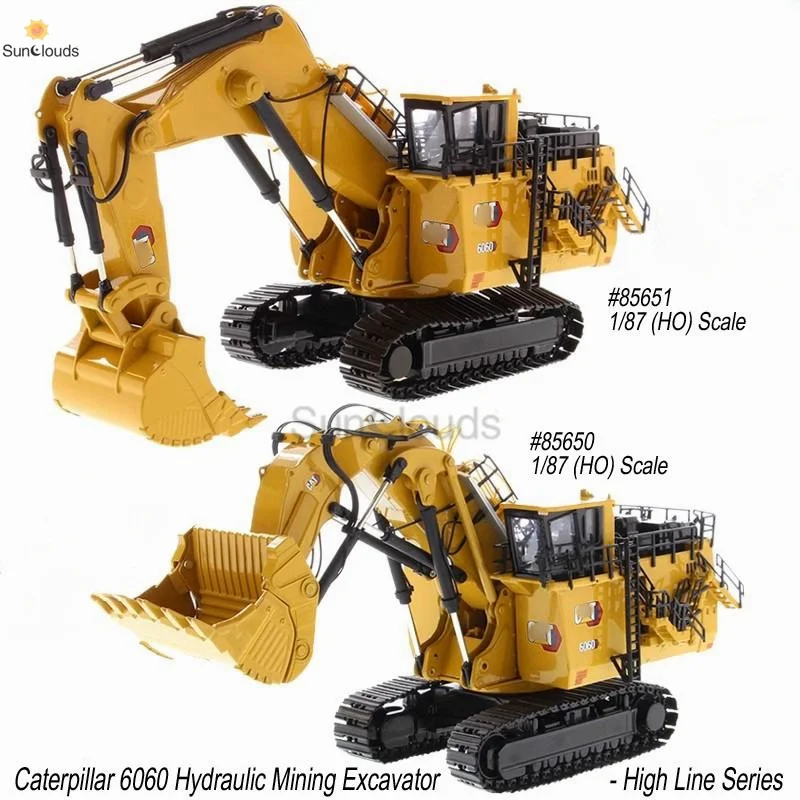 For CATERPILLAR 6060 Hydraulic Mining Excavator 85651 85650 Alloy 1:87 Scale Die Cast Model Toy Car & Collection Gift & Display
