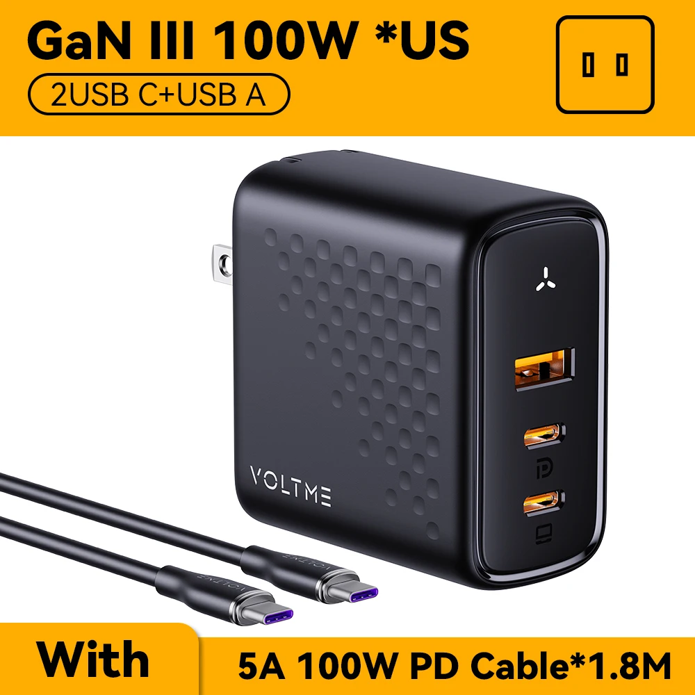 100W US Black Cable