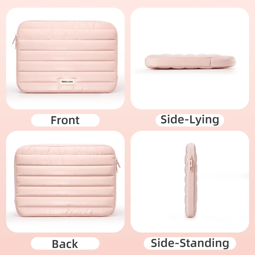 Puffy Laptop Sleeve Cover Bag - Fashionable Soft Case for Tablets and Notebooks