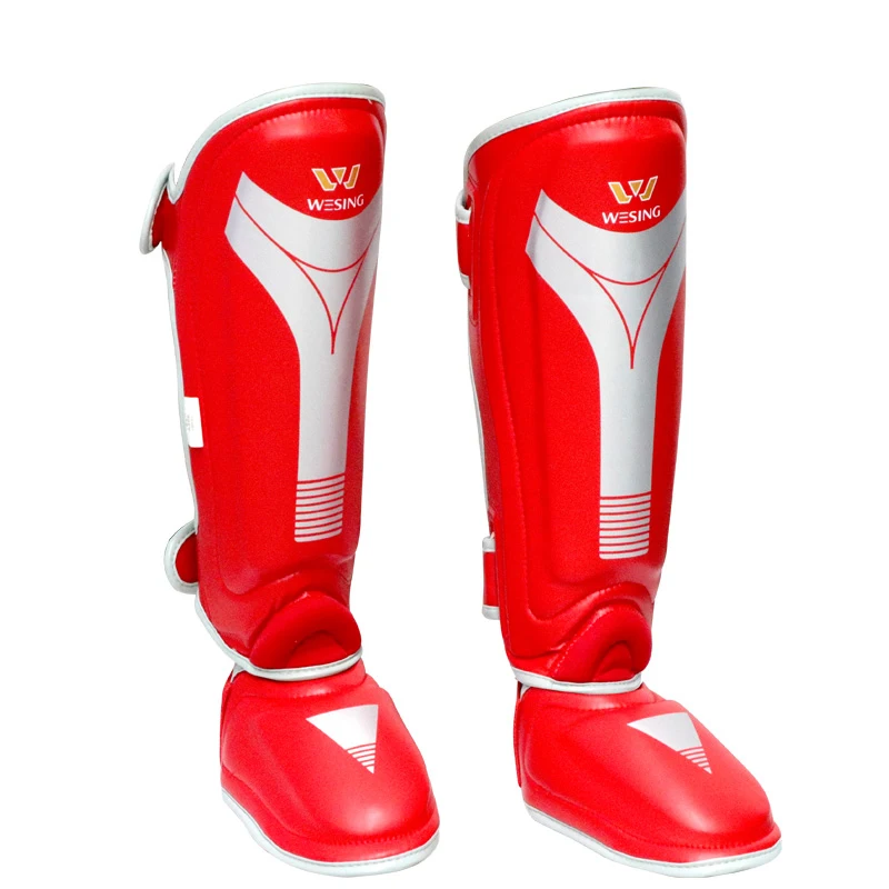 Wesing MMA Muay Thai KickBoxing Shin Guards W/Insteps Leg Pads Protector Sanda Martial Arts Boxer Training Equipment dEO