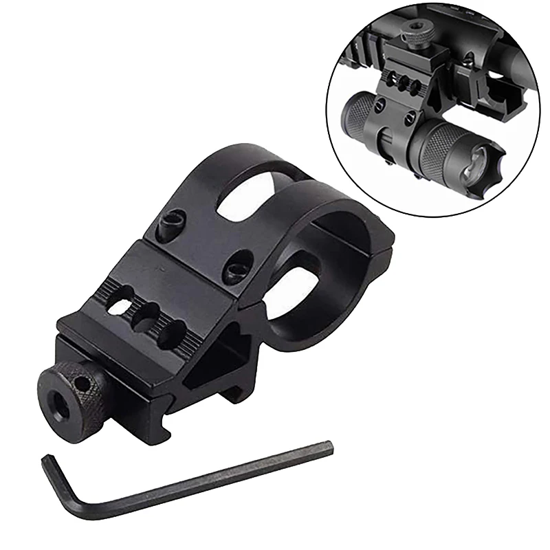 

1Pair For Tactical 25.4mm Quick Release Offset Flashlight Scope Mount 20mm Rail 45 Degree Sight Mount Hunting Accessories