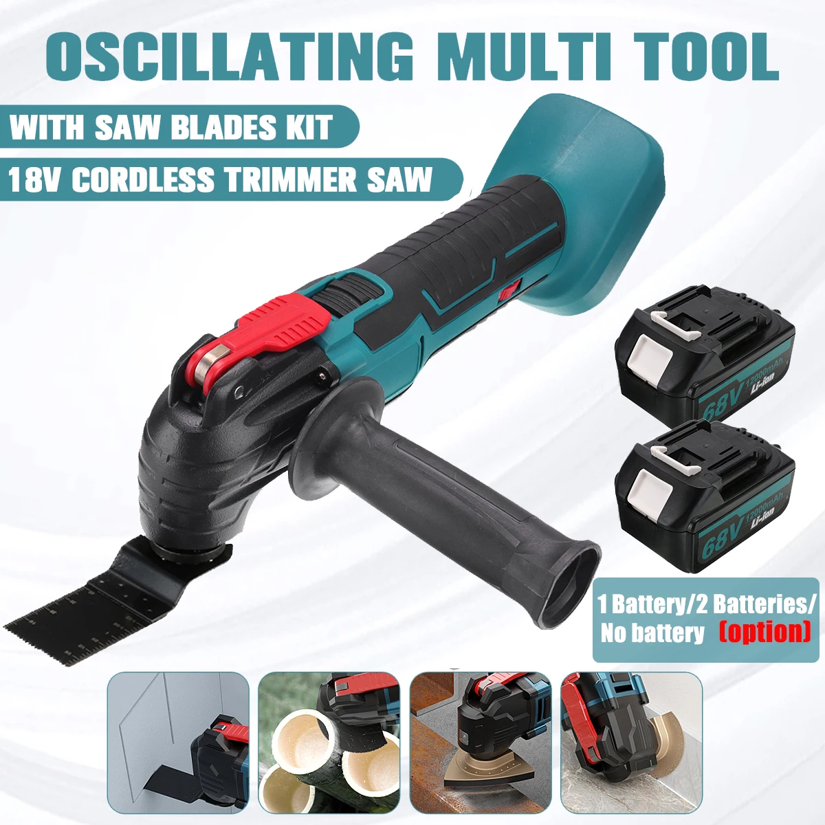 Cordless Oscillating Tool Renovator Electric Trimmer Multi-Tools Shovel Cutting Machine Home Decoration for Makita 18V Battery 18v cordless oscillating multi tool electric trimmer shovel cutting saw for makita 18v battery multifunctional woodworking tools