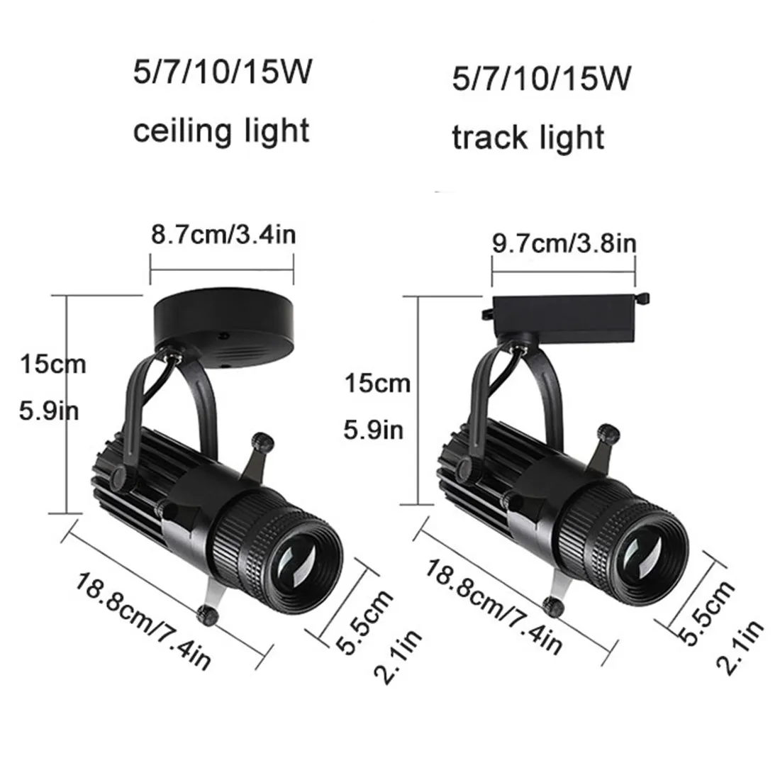20W Graphics Cut Light  5W 10W 15W LED track Spotlights Adjustable Square Shape Painting Lamp for Museum Art Gallery Church 2