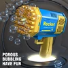 40 Holes Electric Rocket Bubble Gun Automatic Blowing Soap Maker Machine Toy Kids Outdoor Fight Fantasy Toys For Boys Game Gift 4