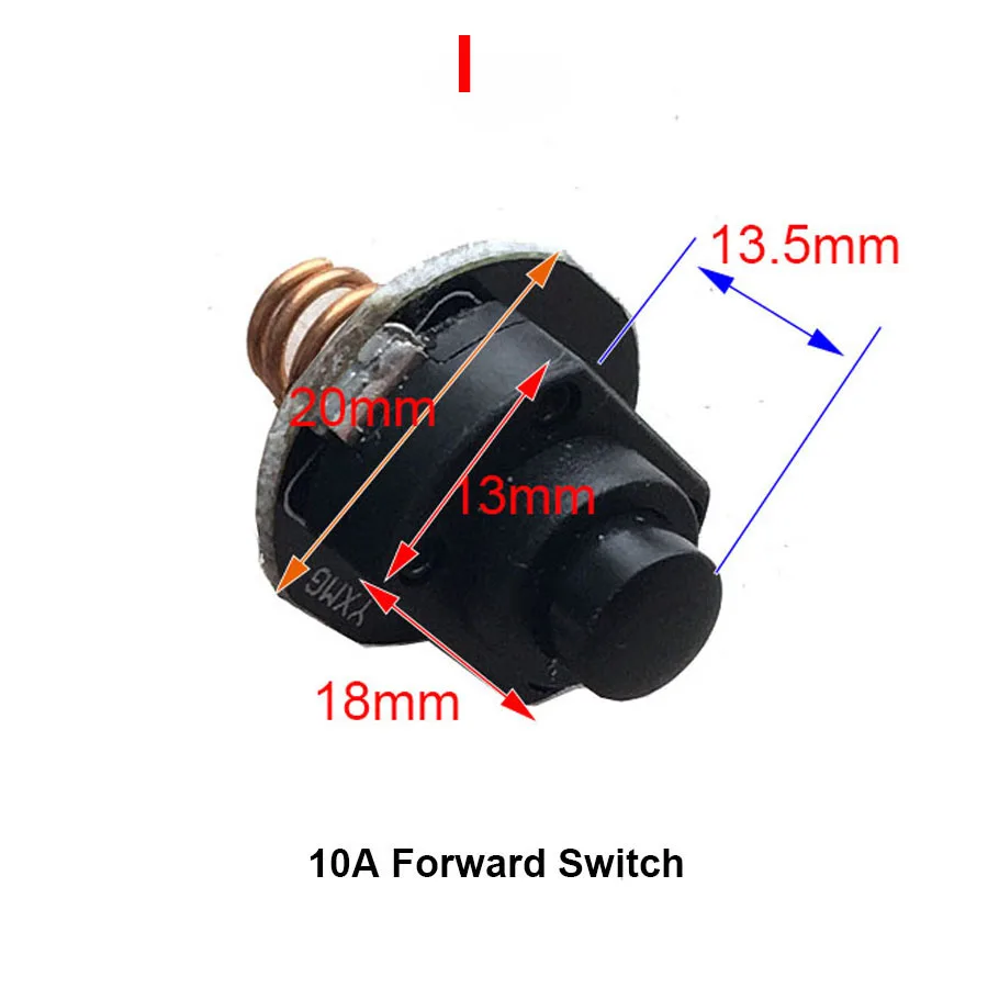 2 Interrupteurs à Bouton Poussoir Pour Lampe Torche LED – 17mm – ON/OFF – Neufs
