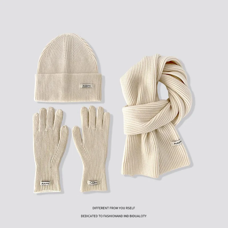 Women’s Winter Knit Hat, Scarf & Gloves Set 4