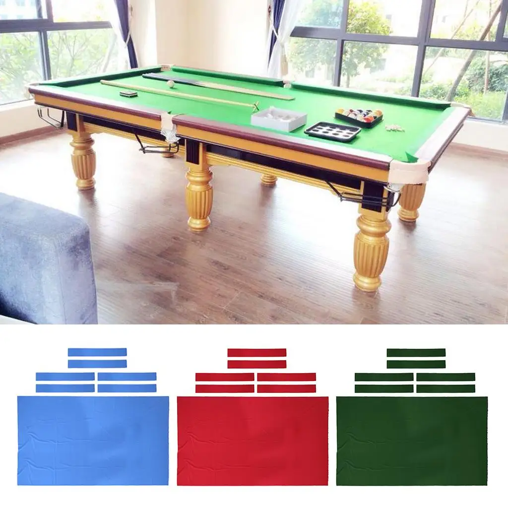 Professional Billiard Pool Table Cloth Felt 8ft, Snooker Table Tablecloth & 6 Strip for Modern Player Choice 