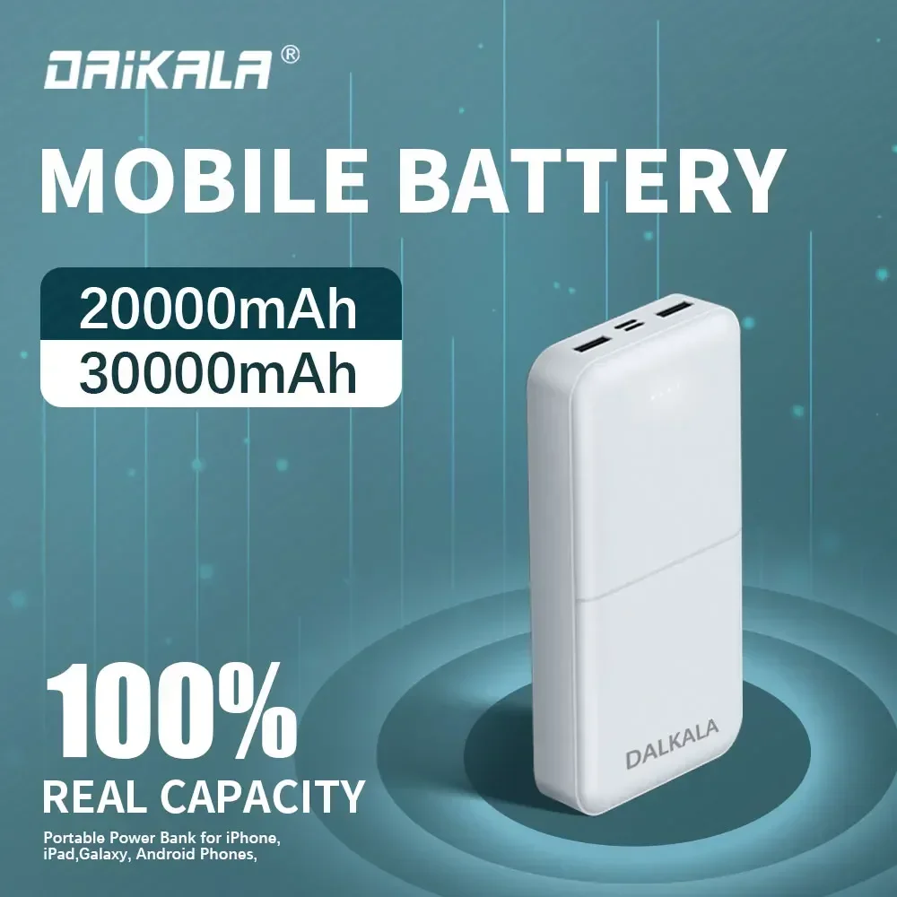 

100% New Real Capacity 30000mAh Fast Charging 5v 2A Portable Power Supply External Battery for Mobile Phone power bank