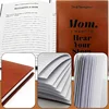 Mom, I Want To Hear Your Story Leather Hardcover Ribbon Bookmark Mom Tell Me Your Life Story Journal Meaningful Memory Journal 1