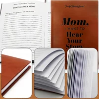 Mom, I Want To Hear Your Story Leather Hardcover Ribbon Bookmark Mom Tell Me Your Life Story Journal Meaningful Memory Journal 1