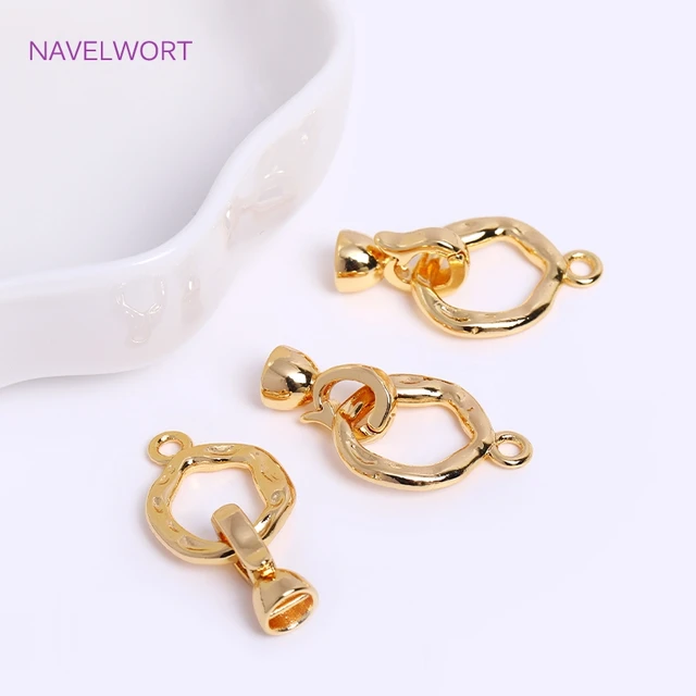 18K 골드 도금 라운드 진주 걸쇠 커넥터: DIY 쥬얼리 제작을 위한 필수 액세서리