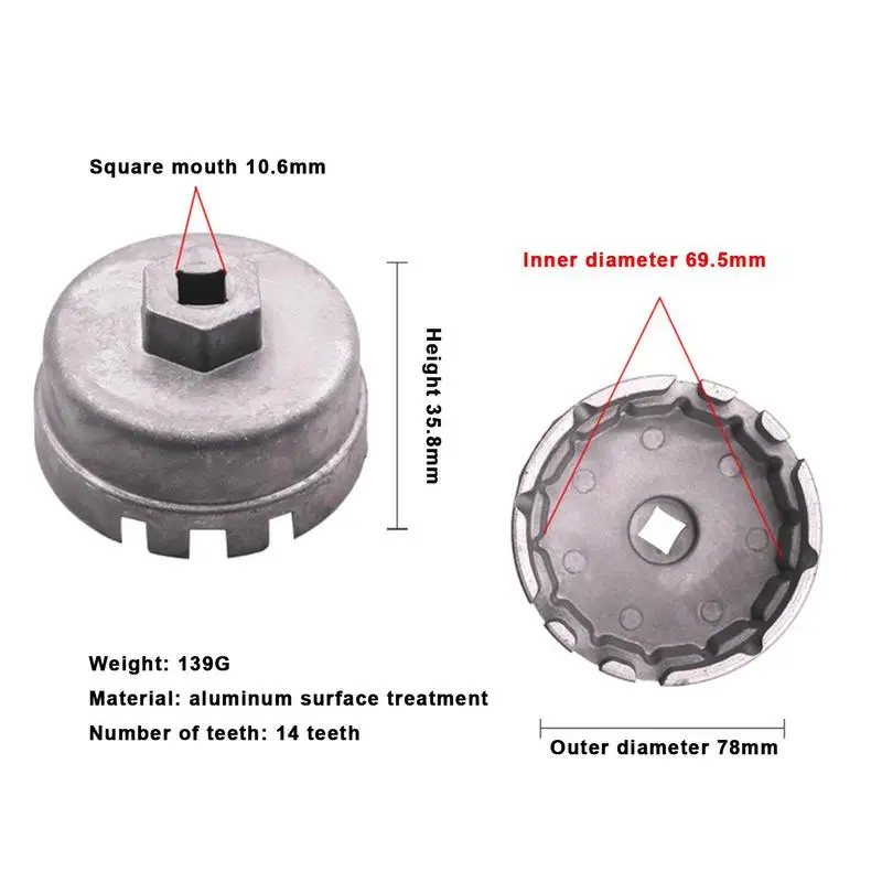 XLKJ Ölfilterschlüssel, Auto Öl Filter Entfernung Werkzeug, Bandschlüssel  für den Ölfilterwechsel : : Auto & Motorrad