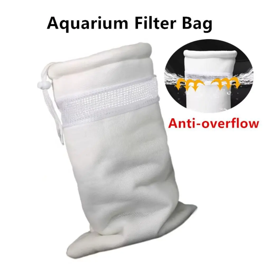 Washable Anti Overflow Aquarium Filter Bags High Density Plastic