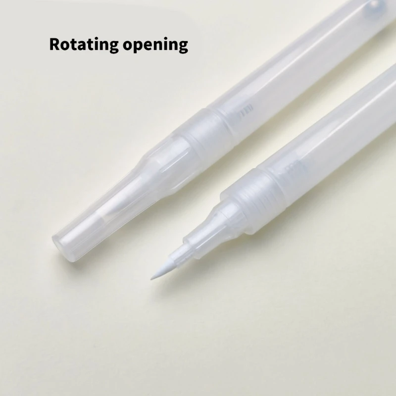 6Pcs Klare Leere Pinsel Stift Nachfüllbare Acryl Leere Marker Stift Leere Farbe Stift Für Malerei auf Papier Holz Stoff leinwand – Detail 5