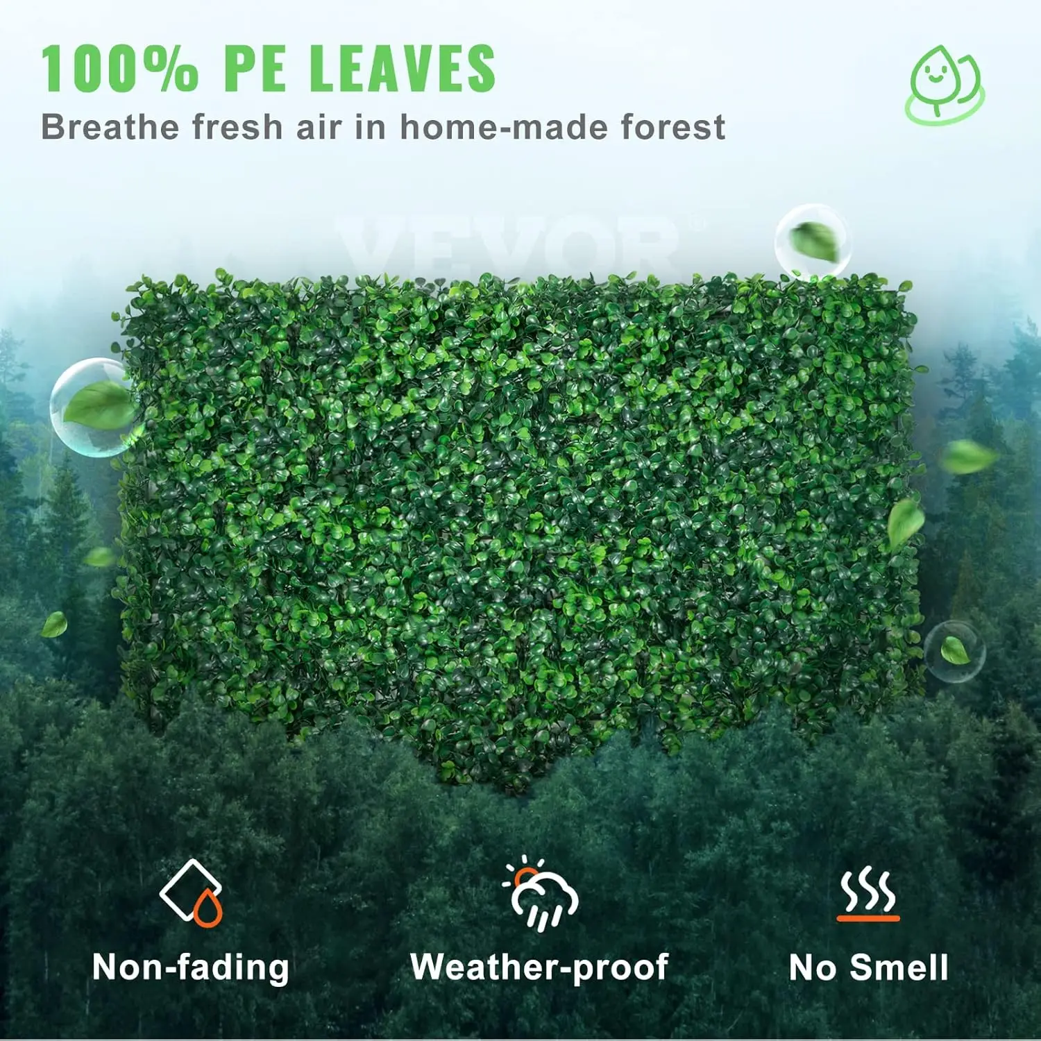 12PCS 24"x16" Grass Wall Panels for 32 SQ Feet, Boxwood Hedge Wall Panels,Artificial Grass Backdrop 1.6", UV Protected