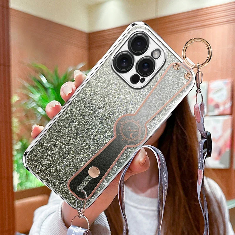 Versatile Wrist Strap Rope Lanyard Phone Case with 5G Compatibility