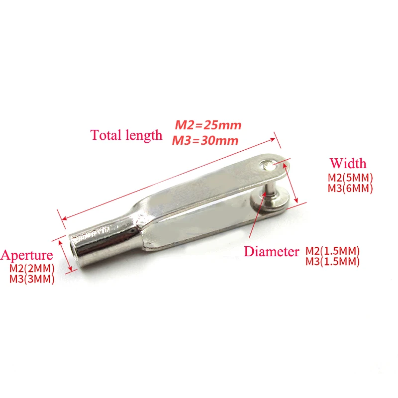 20個M2 M3サーボレバースロットルプルロッドu-クランプ長さ30 
