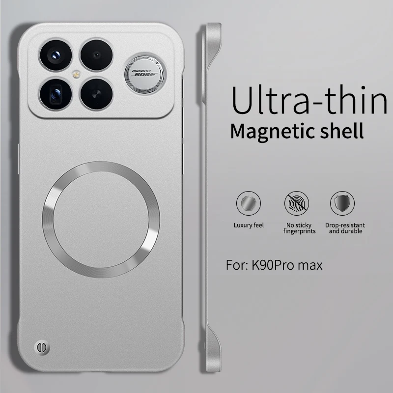 Enhanced Borderless Metallic Paint Magnetic Phone Case - Thin, Magsafe-Compatible