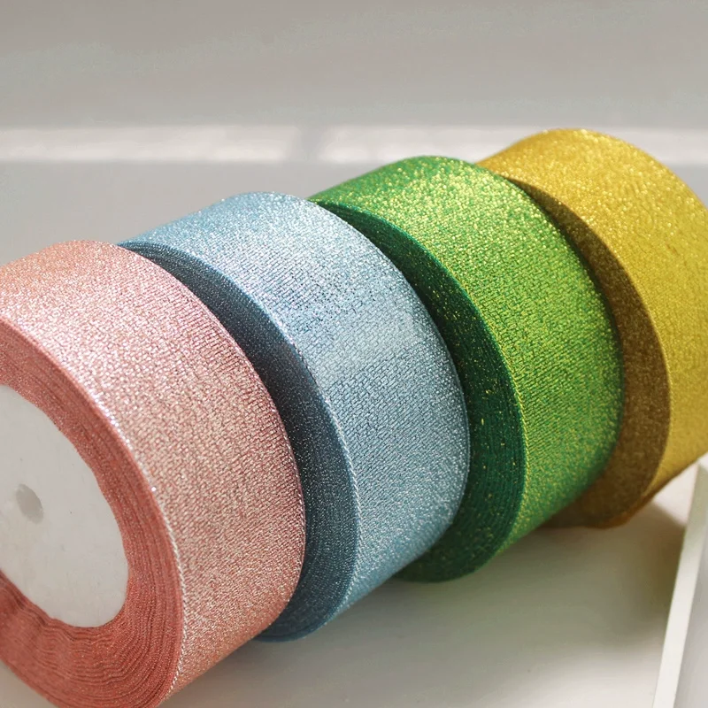 Glitter Ribbon Roll – 40mm, 22 Meters for DIY Crafts, Weddings, and Sewing Projects