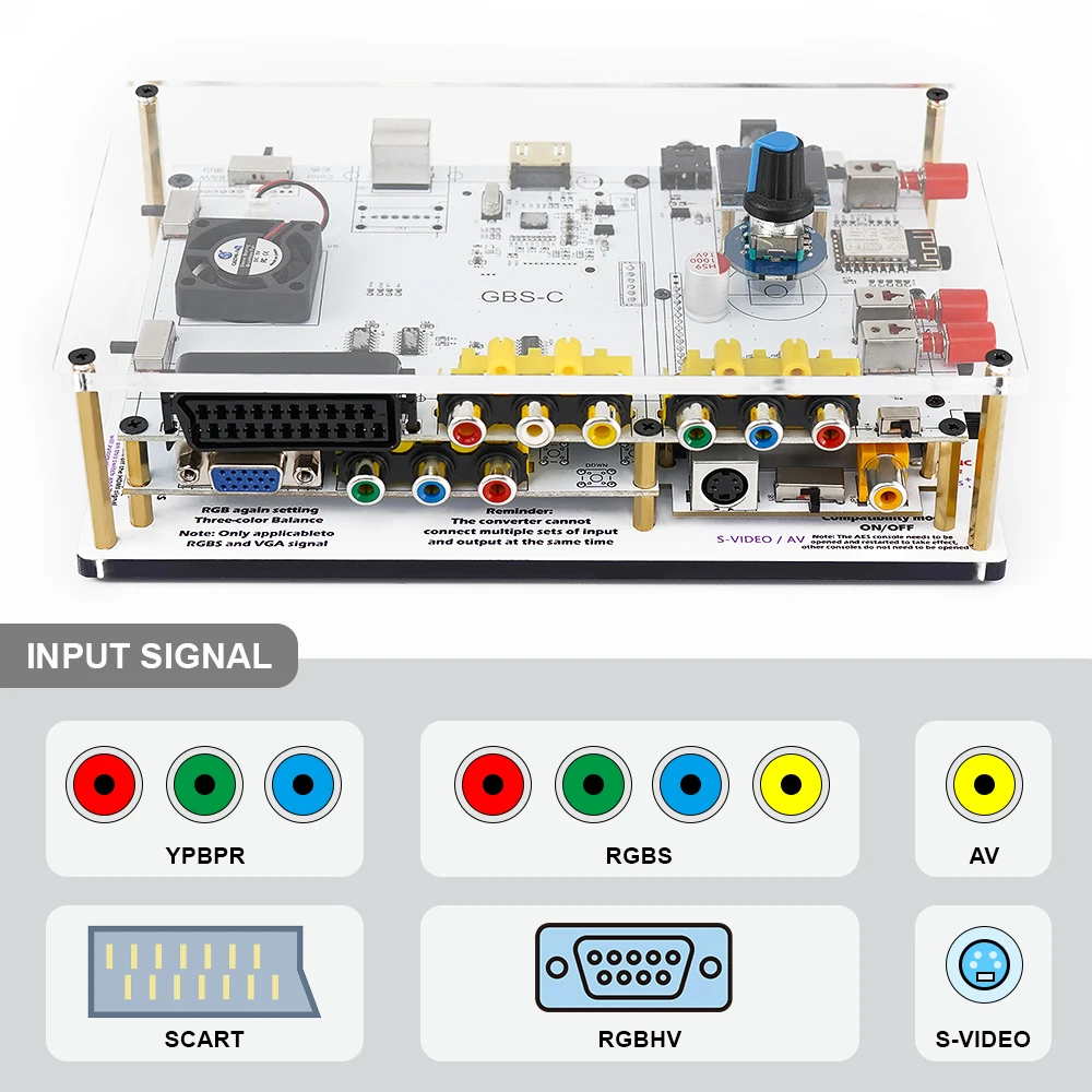 GBSC Converter GBS Control Video Converter Game Video Transcoder Scart/ RGBS/YPbPr/AV input Retro Game Console Accessory