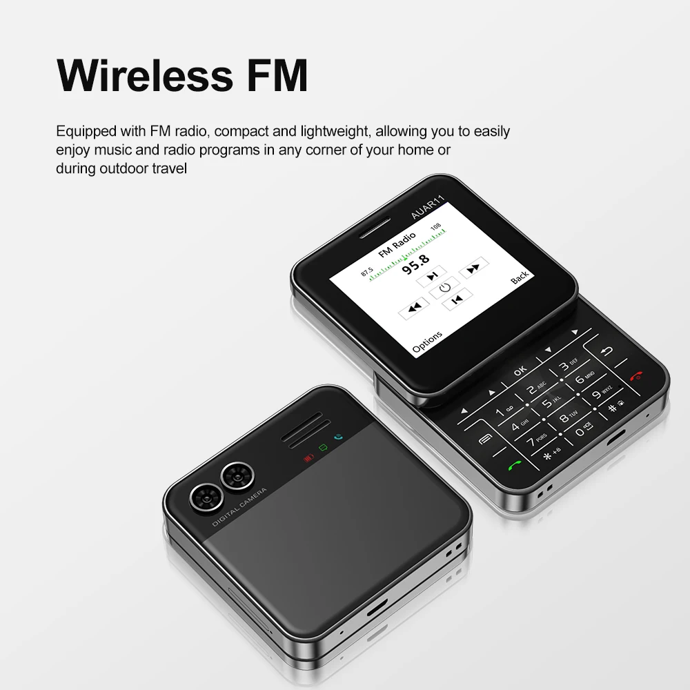 SERVO AUAR11 Rotating Sliding Screen Phone 2.4" Display 2G GSM Blacklist Speed Dial Small Mobile Phones Up-To-Date Multilingual 5