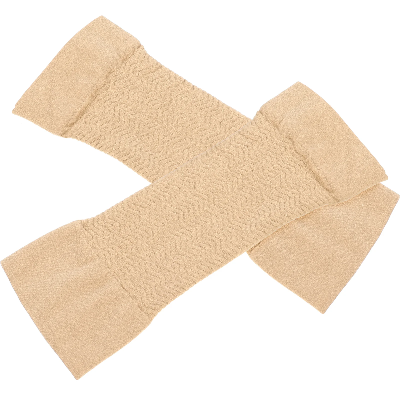 

1 Pair Elastic Compression Arm Sleeves Slimming Improve Shaper Sleeve Protective Upper Arms Shaper Sleeve for Fitness (Beige)