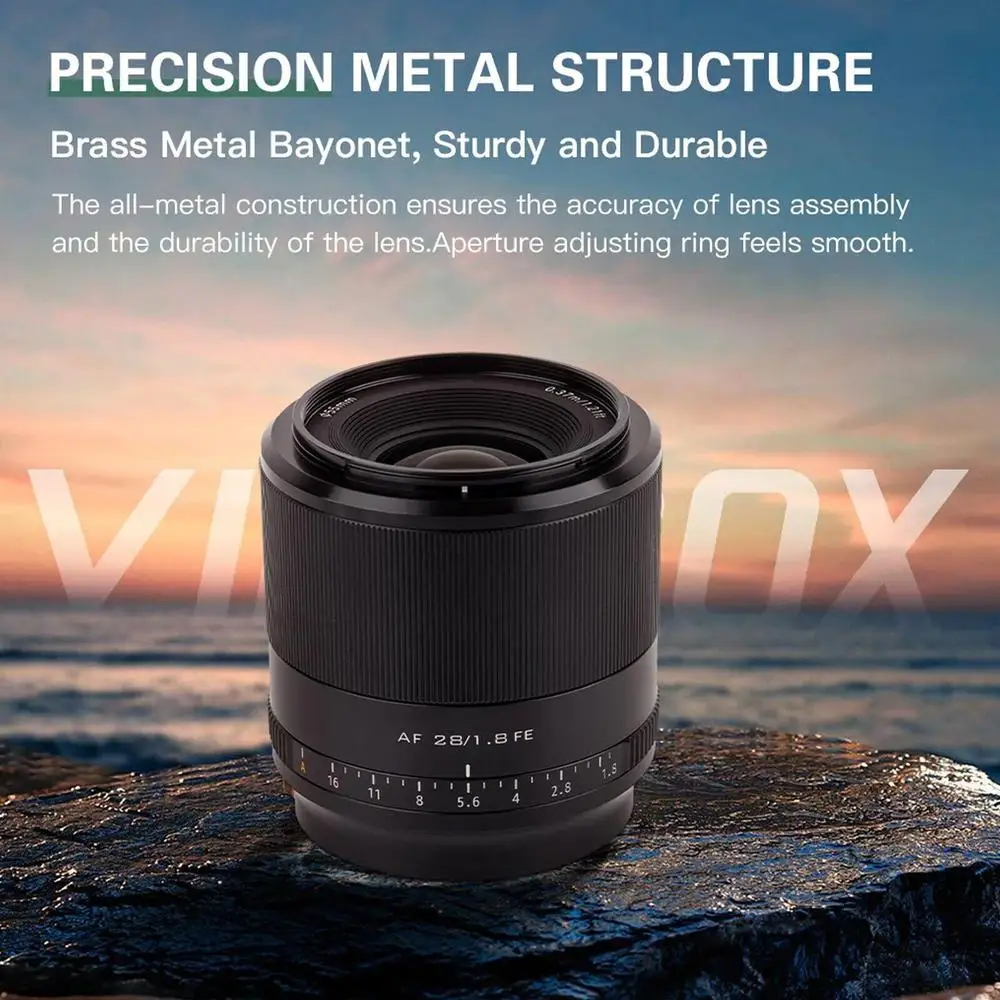 28mm F1.8 Full Frame Auto Focus Wide-angle Prime Lens for Sony E-Mount Camera A7