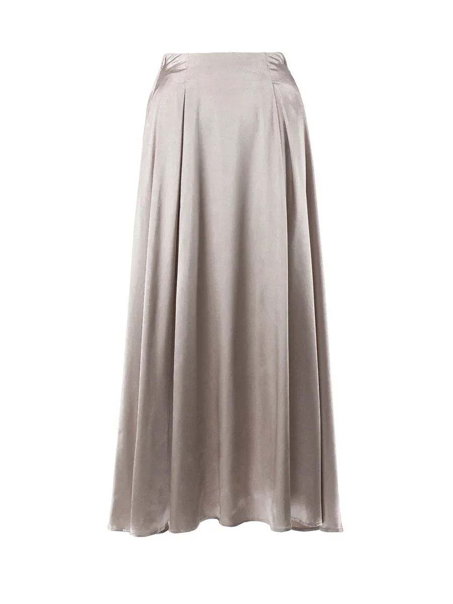 最終値下げL'Appartement Silk Long Skirt S558f51f5cf6945bb9a836e46f4742