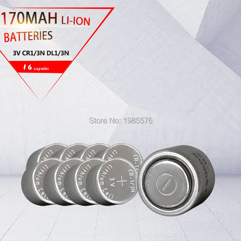 16pcs Cr1/3n Dl1/3n 3v Battery Cylinder Primary Lithium Battery ...