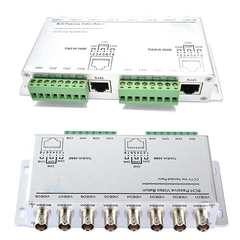 HD нú  ߷ Ʈù, 8 ä UTP ̺ ,  ۽ű, BNC-Cat5, 5E, 6 RJ45(T568B), 720P, 1080P