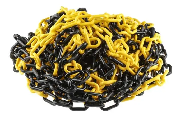 Force Chain 10 MM 10 Mtr. Roller yellow black plastic chain