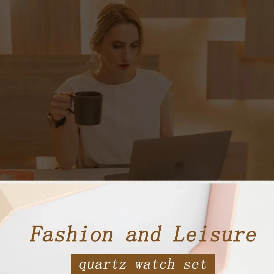 S558f6c4c0bc04735bb154fa372f21112z 5PCS Set Luxury Watch Women Ring Necklace Earrings Rhinestone Fashion Wristwatch Female Casual Ladies Watches Golden Color Set Mallzona