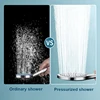 New 5 Modes Shower Head High Pressure Big Panel Large Flow Silver Black Showers Massage Handheld Showerhead Bathroom Accessories 2