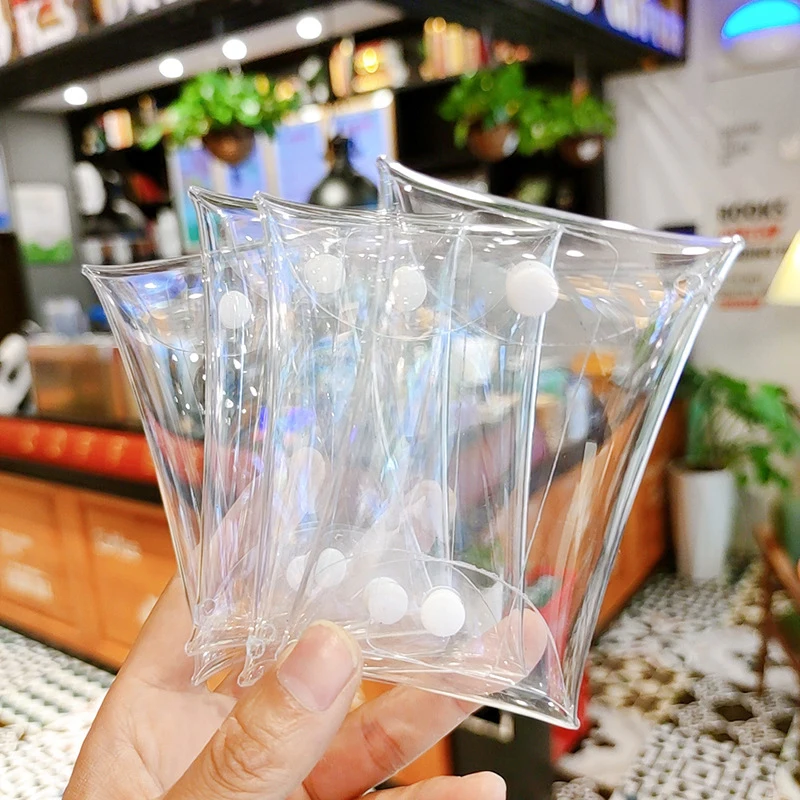Small Transparent Coin Purse PVC Clear Mini Female Purses Women Kids Girls Key Lipstick Earphone Coin Storage Bags Wallet Pouch