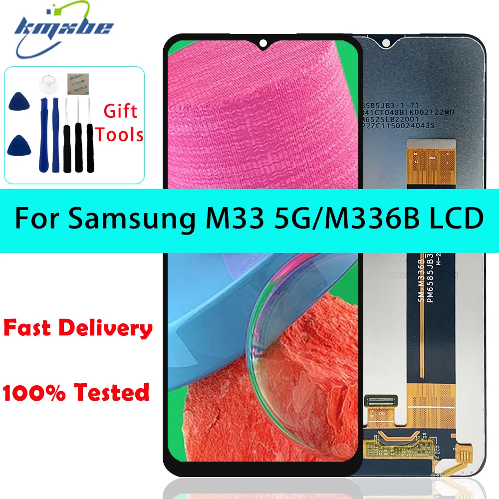 

6.6" High quality LCD For Samsung Galaxy M33 5G M336B/DS Display Touch Screen Digitizer Assembly With Frame For M336B LCD