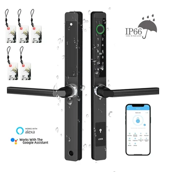 Slim Smart Fingerprint Door Lock with Bluetooth Keypad & Card Access 1