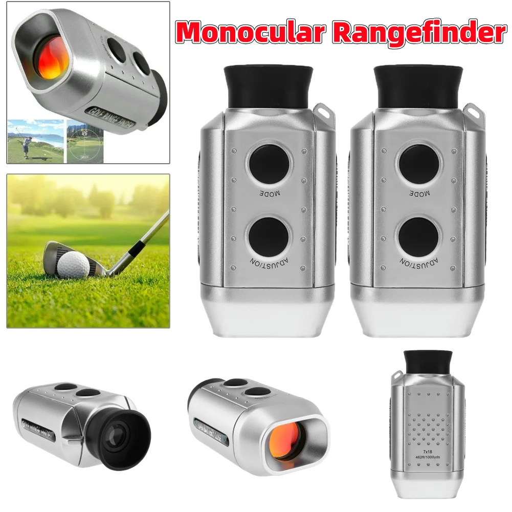 7x18m Handheld Monocular Rangefinder Telescope Distance Meter Range Finder Golf for Outdoor Hunting Measurement Tool