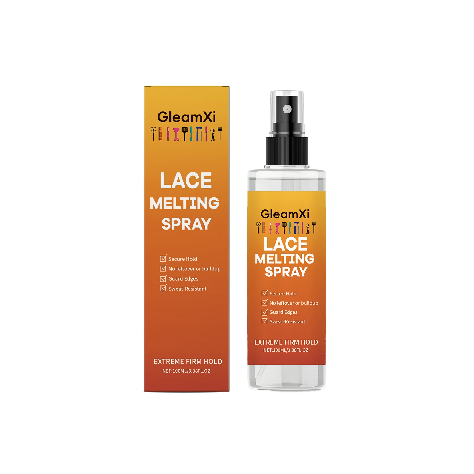 Lace Wig Adhesive Spray 100ml, Gentle Hold, Lightweight & Fluffy Wig Styling Spray, Dual Moisturizing, Helps Relieve Dry Scalp - 2