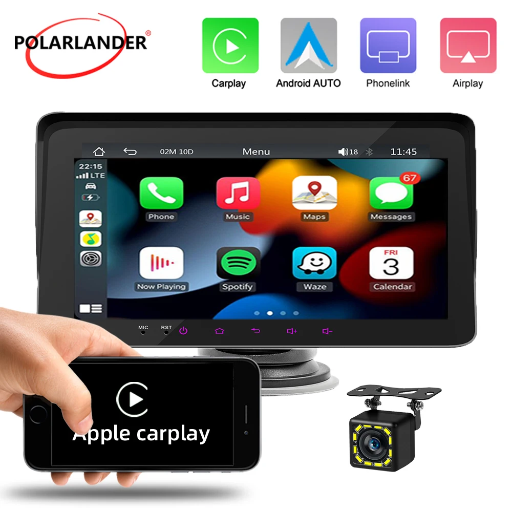 

Car Multimedia Player Car MP5 Player Wireless Carplay Android Auto Airplay Touch Screen 7" Bluetooth Portable Monitor