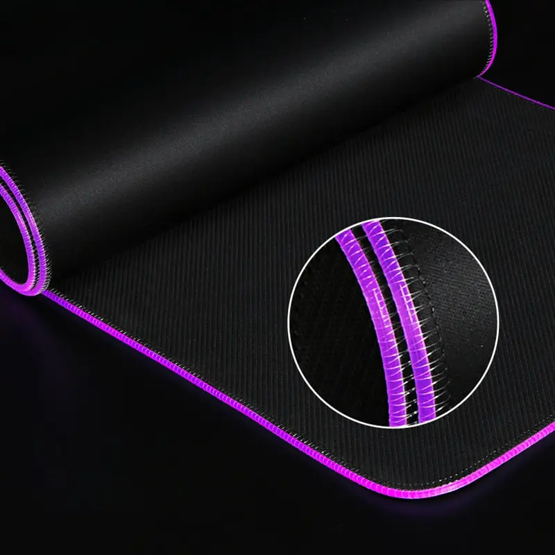 Large Black LED Light Gaming Mouse Pad Dragon Desk Mat